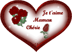 Gif animé je t'aime maman chérie
